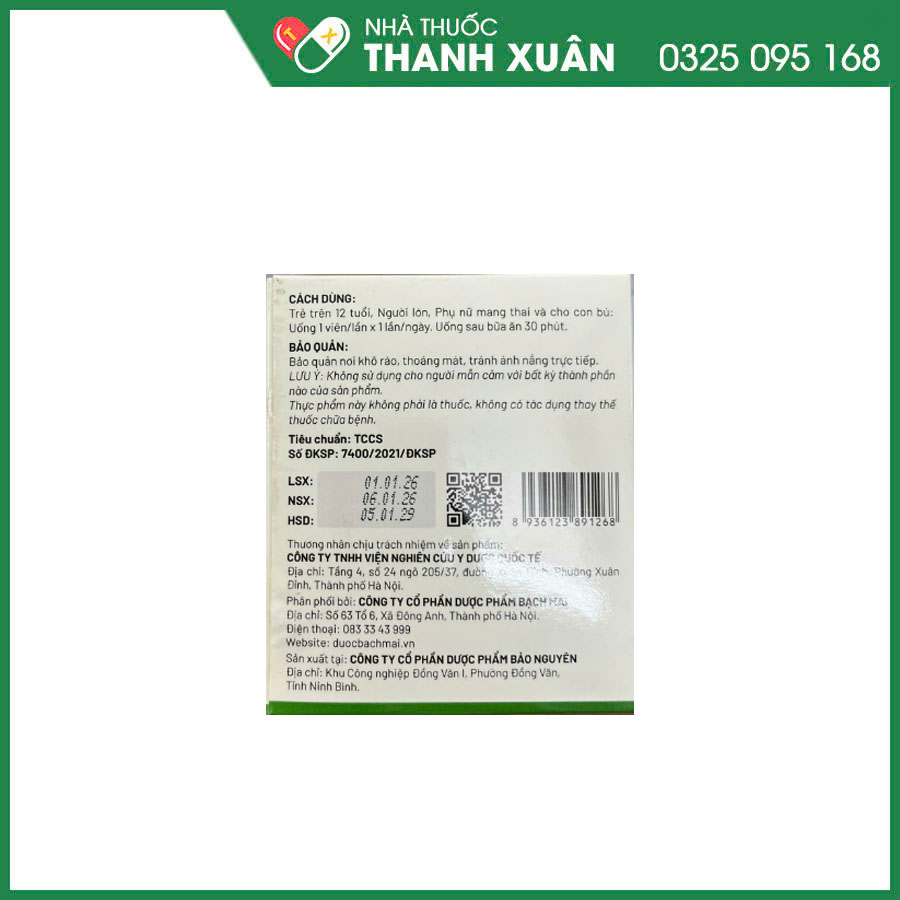 CEFU 400 Extra viên uống bổ phế giúp hỗ trợ giảm ho, giảm mũi, giảm đau rát họng, khản tiếng do ho kéo dài